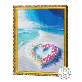 Mozaic cu diamante 40x50 cm. Dragoste de mare