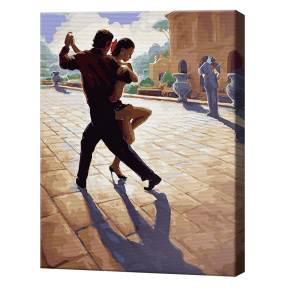 Tango pasionat, 40x50cm, pictură pe numere