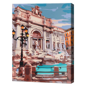 Fontana di Trevi Roma, 30x40cm, pictură pe numere