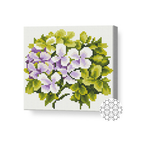 Flori gingașe de primăvară, 20x20 cm, mozaic cu diamante
