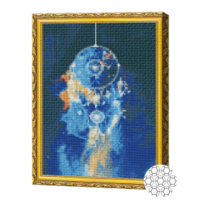 Prinzător de vise cosmic, 30х40 cm, mozaic cu diamante