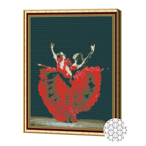 Dansatoare flamenco, 30х40 cm, mozaic cu diamante