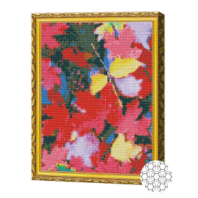 Frunze multicolore, 30х40 cm, mozaic cu diamante