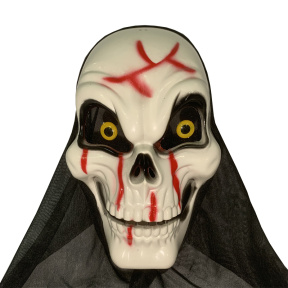 Halloween Masca înfricoșătoare Craniu cu cicatrici, alb