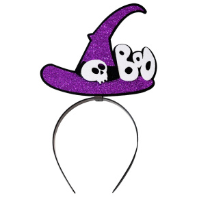Bentita de Halloween, pălărie BOO