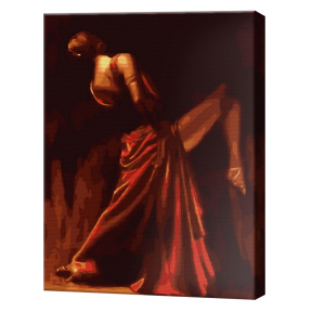 Dansul în întuneric, 40х50 cm, pictură pe numere