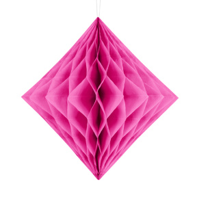 Decorațiune de hârtie Diamant, roz închis, 20 cm
