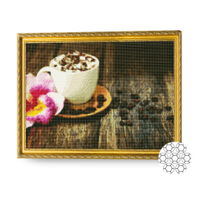Mozaic cu diamante 40x50 cm. Boabe de cafea
