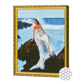 Mozaic cu diamante 40x50 cm. Nuntă pe litoral