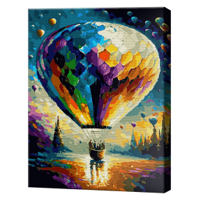 Balon fantastic, 40x50cm, pictură pe numere