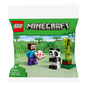 Constructor LEGO Minecraft Steve și Baby Panda