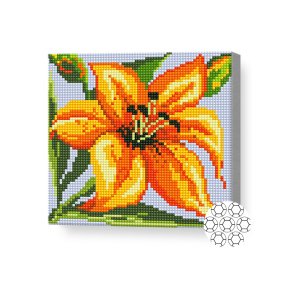 Crin auriu, 20x20 cm, mozaic cu diamante