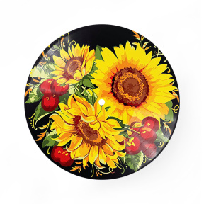 Floarea soarelui și mure, d=30 cm, vinil pe numere